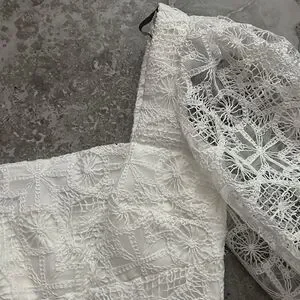 Monique Lhuillier | Dresses | Ml Monique Lhuillier Puff Sleeve Lace Dress  Ivory Nwt Size 2 | Poshmark